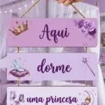 Placa 3 Partes - Aqui dorme Roxo