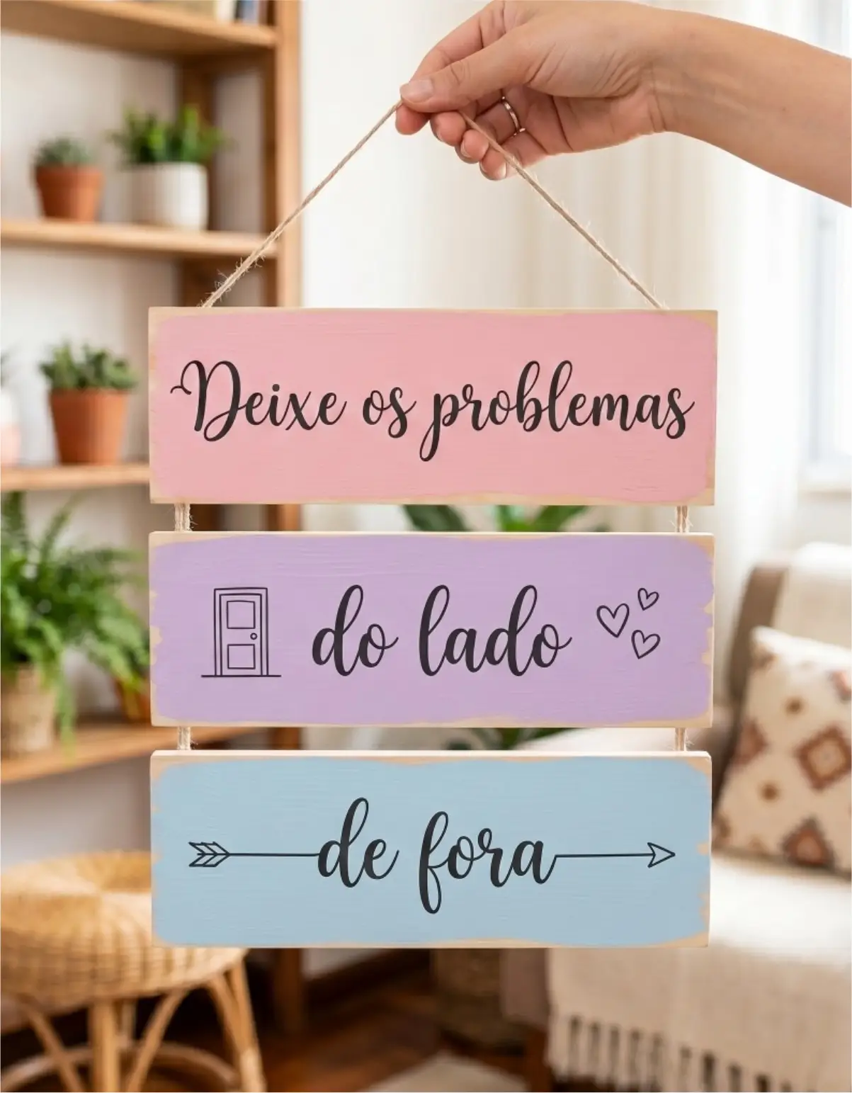 Placa 3 Partes - Deixe os Problemas - Imagem 1