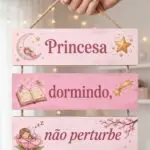 Placa 3 Partes - Princesa dormindo