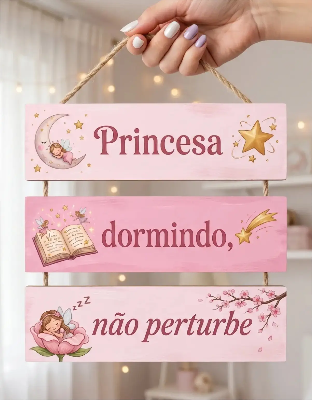 Placa 3 Partes - Princesa dormindo - Imagem 1
