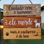 Placa 3 Partes - Cuidado com o Humano
