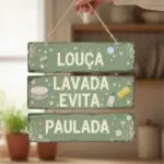 Placa 3 Partes - Louça Lavada
