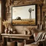 Quadro Decorativo - Moinho Fazenda Vintage