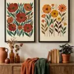 Kit 2 Quadros - Floral Vintage