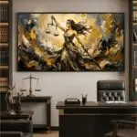 Quadro Decorativo Themis Pintura - Modelo Panorâmico