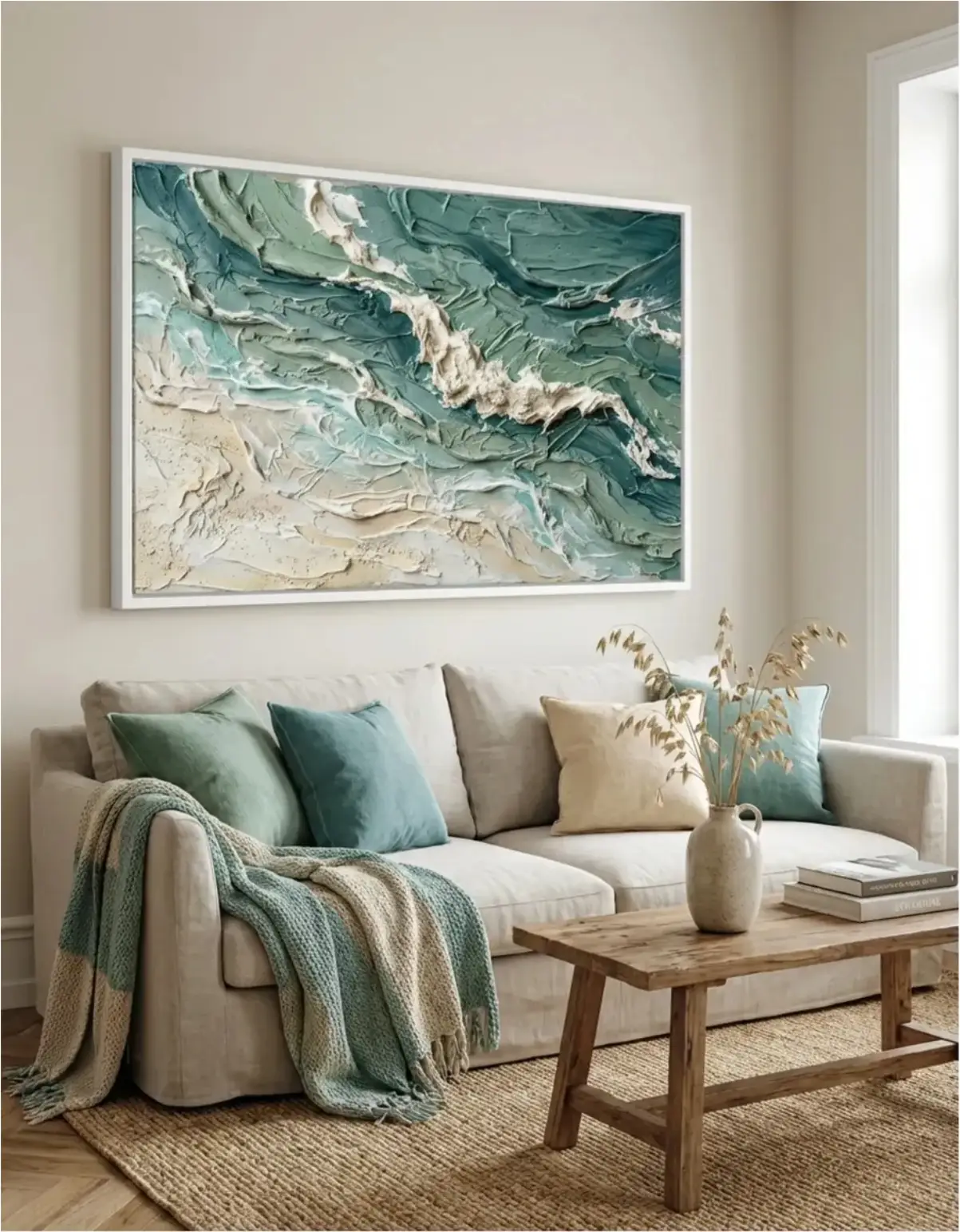 Quadro Decorativo - Abstrato Mar Ondas - Imagem 1