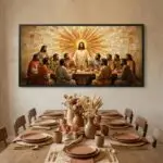 Quadro Decorativo Santa Ceia - Modelo Panorâmico