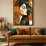 Quadro Decorativo - Mulher Abstrato Geométrico
