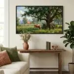 Quadro Decorativo - Fazenda Vaca Retrô
