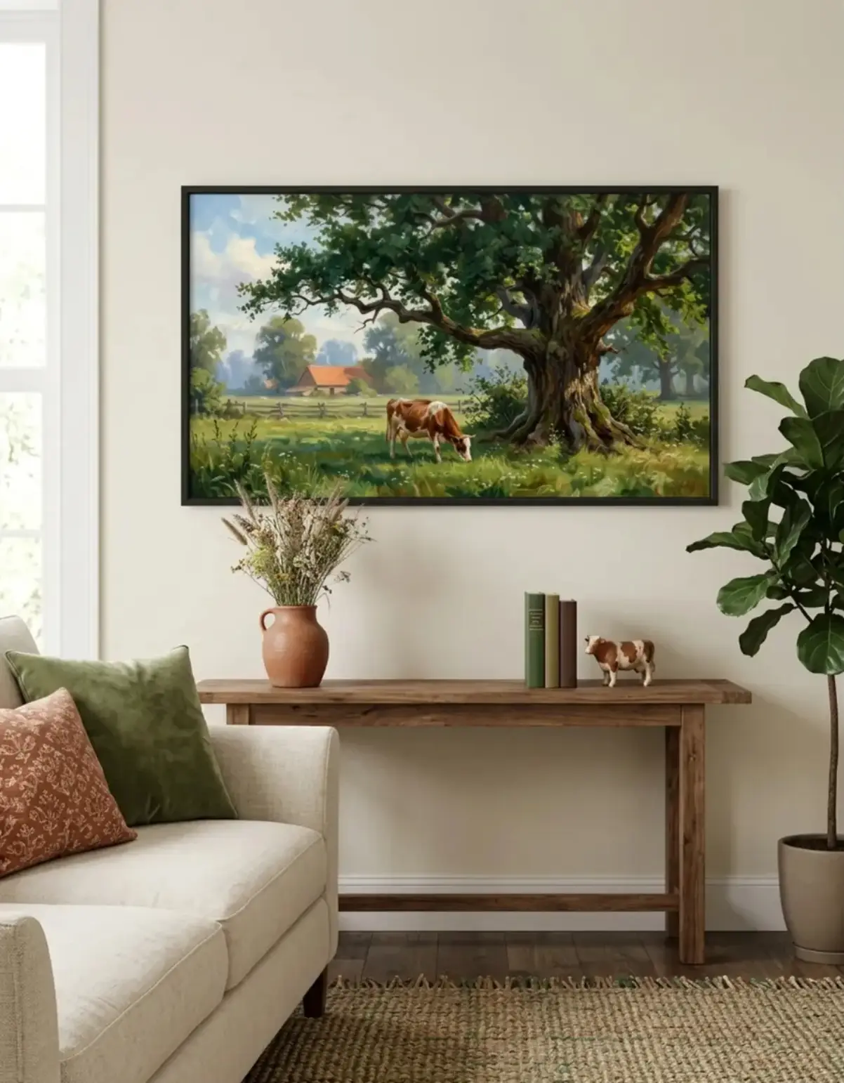 UP85 Quadro Decorativo - Fazenda Vaca Retrô - Imagem 1