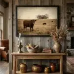 Quadro Decorativo - Vaca Pasto Rústico