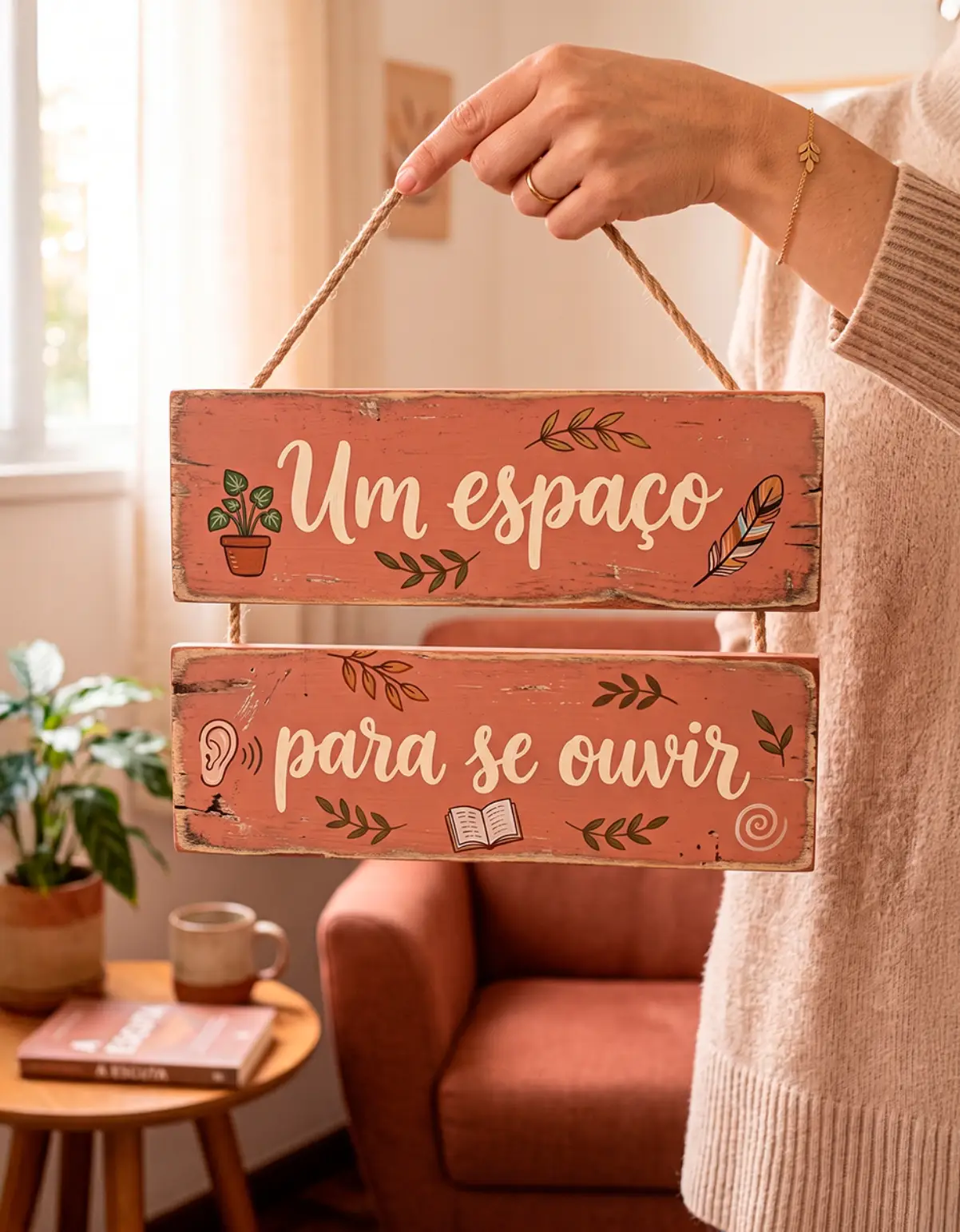 Placa 2 Partes - Um espaço para se ouvir - Imagem 1