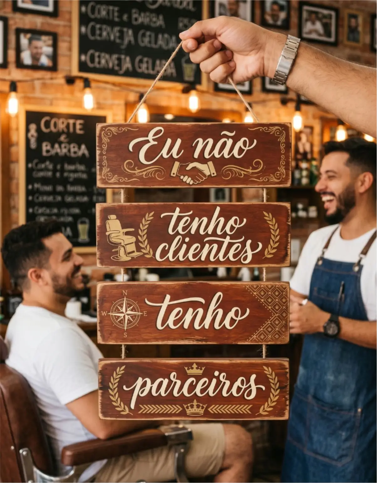 may001 Placa 4 Partes - Eu não tenho clientes - Imagem 1