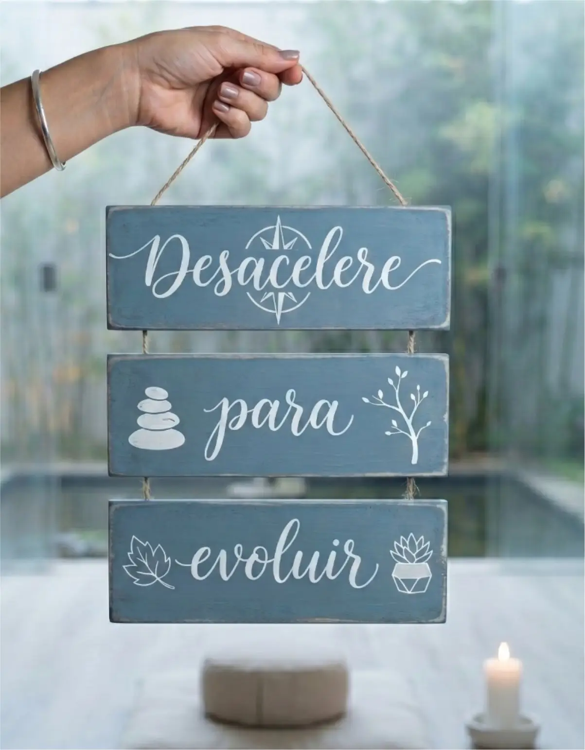 Placa 3 Partes - Desacelere para evoluir - Imagem 1