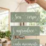 Placa 3 Partes - Seu corpo agradece