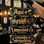 Placa 4 Partes - Degradê impecável