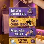 Placa 4 Partes - Entre como Rei