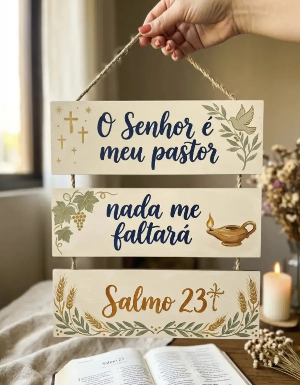 Placa 3 Partes - Salmo 23 - Imagem 1