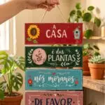 Placa 4 Partes - A casa é das plantas