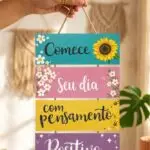 Placa 4 Partes - Comece seu dia