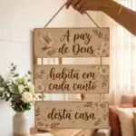 Placa 3 Partes - A paz de Deus