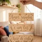 Placa 3 Partes - Lar cheio de vida