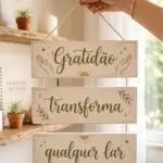 Placa 3 Partes - Gratidão Transforma qualquer Lar