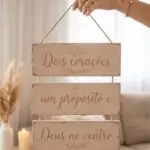 Placa 3 Partes - Dois corações