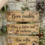 Placa 3 Partes - Se falar mal do cachorro não volta
