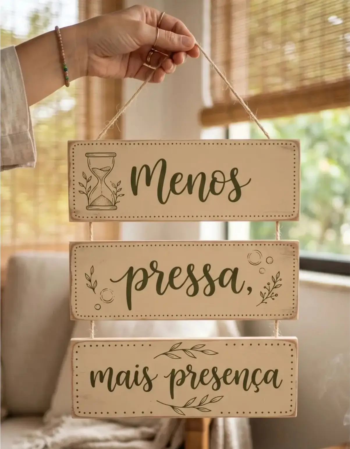 pq-new127 Placa 3 Partes - Menos pressa - Imagem 1
