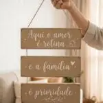 Placa 3 Partes - Aqui o amor
