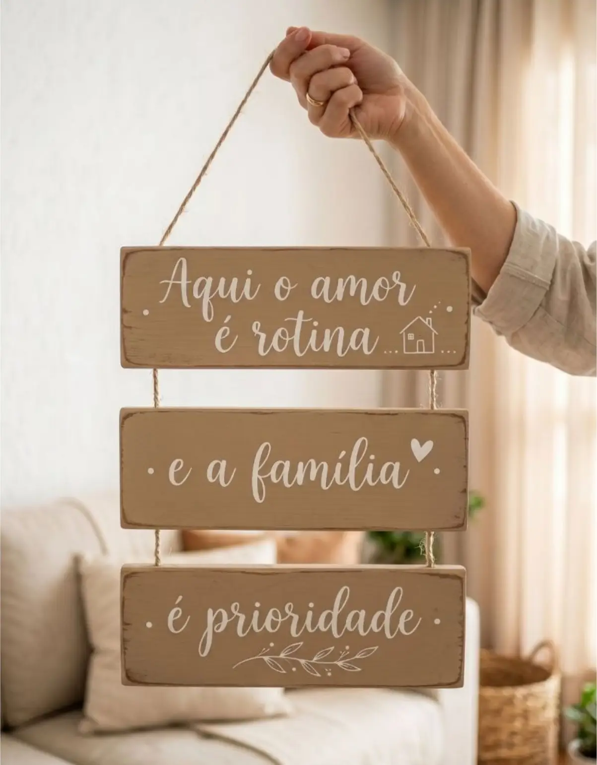 pq-new130 Placa 3 Partes - Aqui o amor - Imagem 1