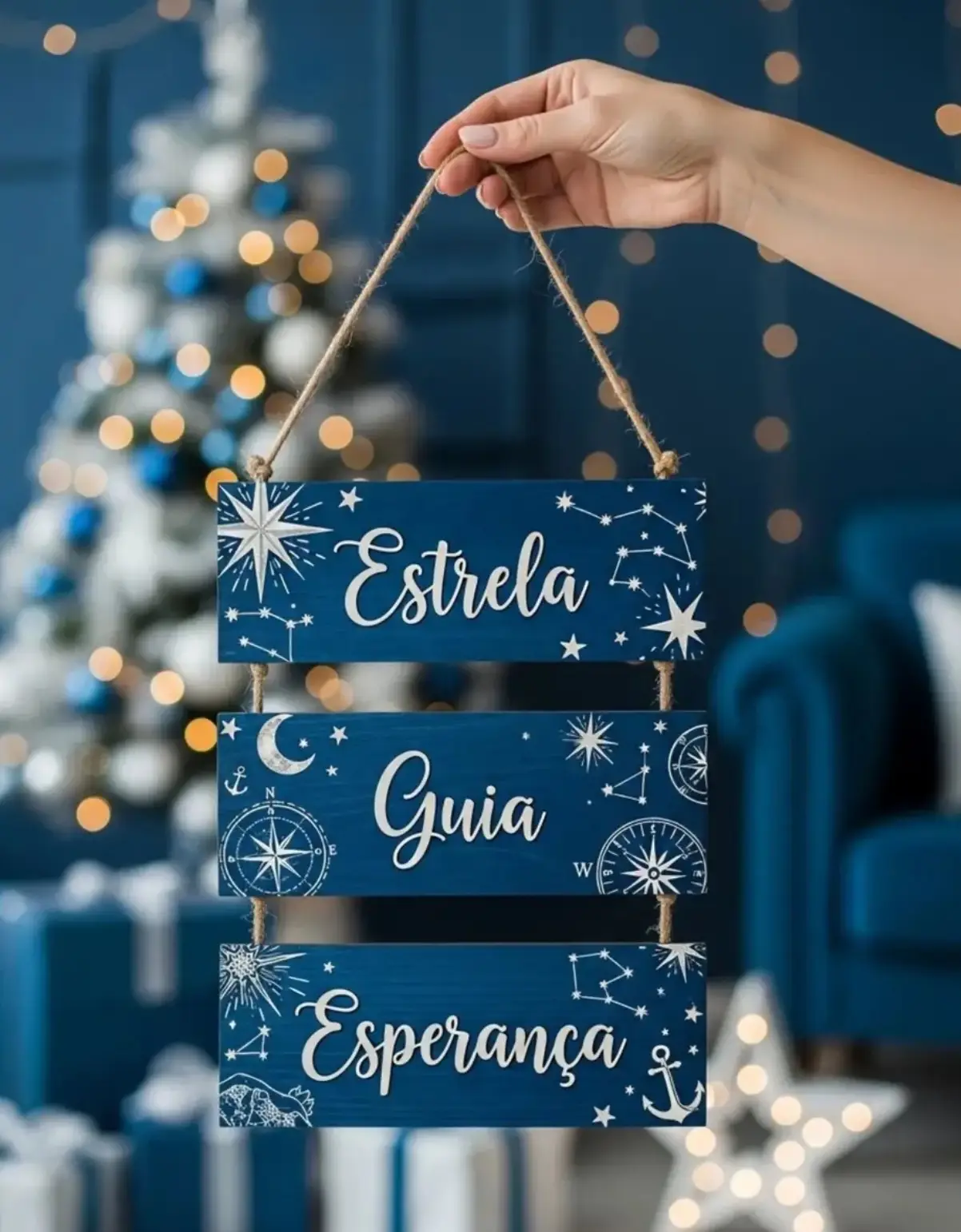 pq-new141 Placa 3 Partes - Estrela Guia - Imagem 1
