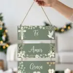 Placa 3 Partes - Fé Amor Graça