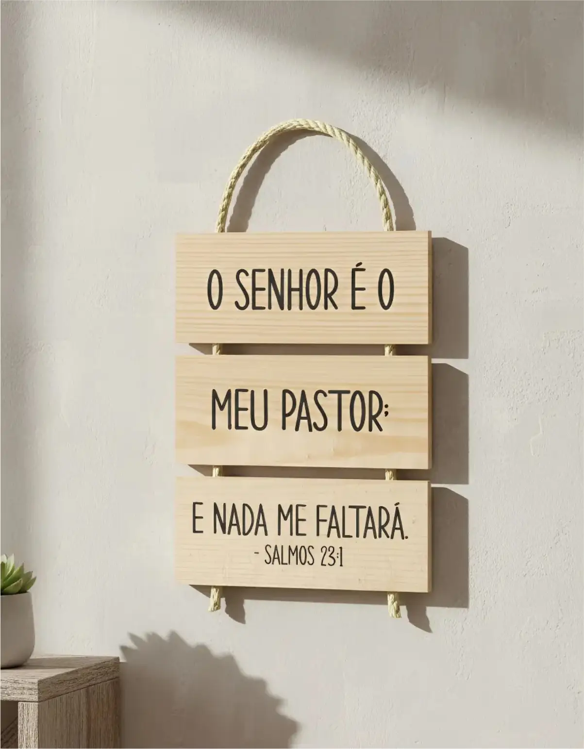 Placa 3 Partes - O Senhor é o meu Pastor - Imagem 1