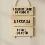 Placa 3 Partes - O Melhor lugar do Mundo