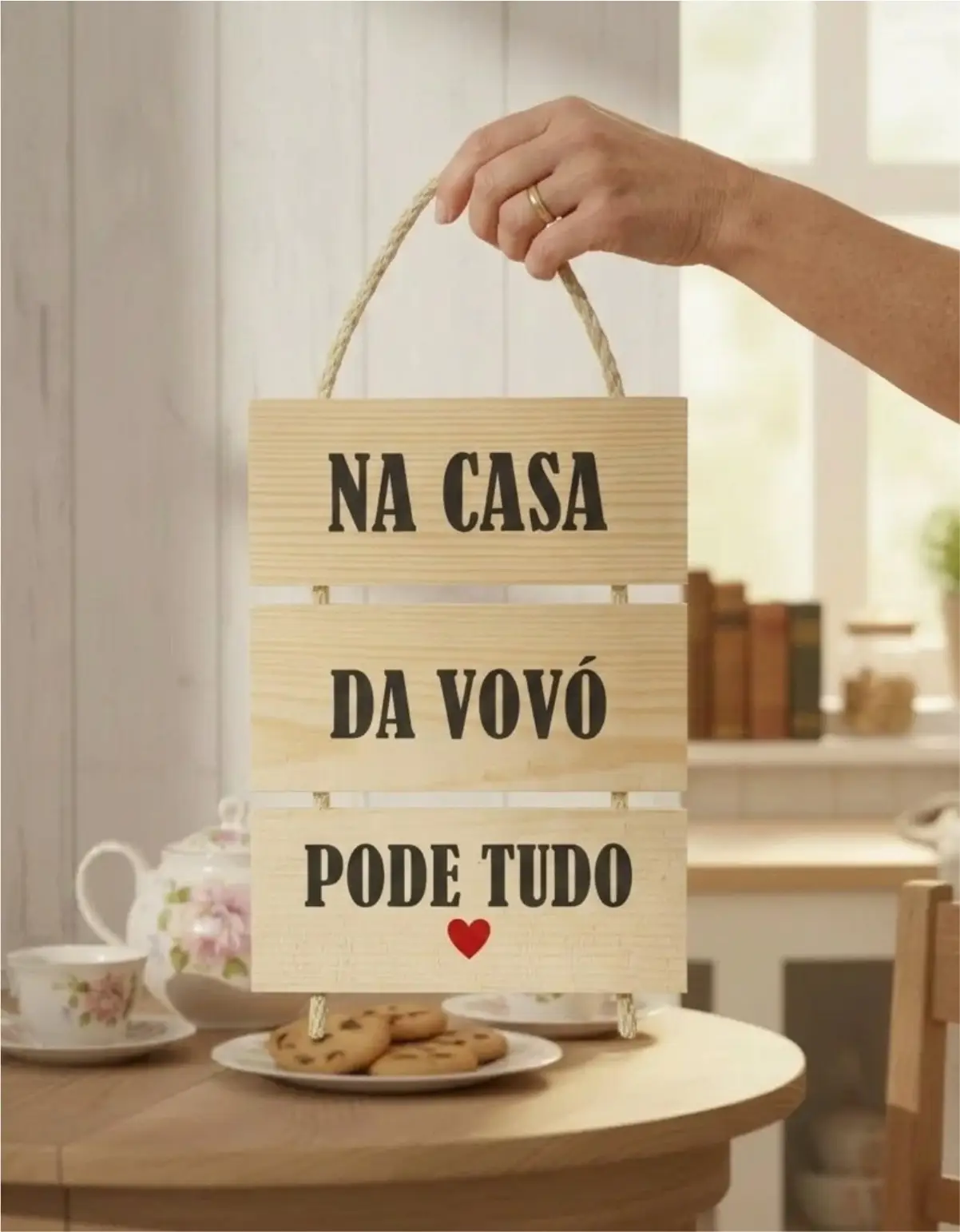 Placa 3 Partes - Na casa da vovó pode tudo - Imagem 1