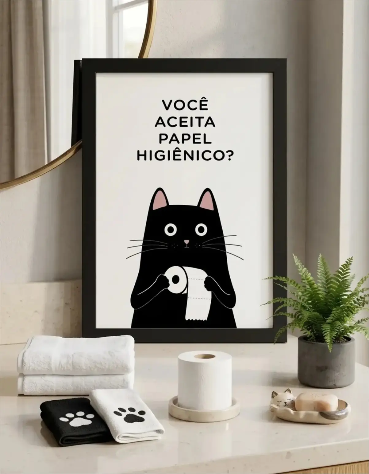 Quadro Decorativo - Você aceita papel - Imagem 1