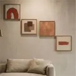 Kit 4 Quadro 20x20 - Boho Chic Abstrato