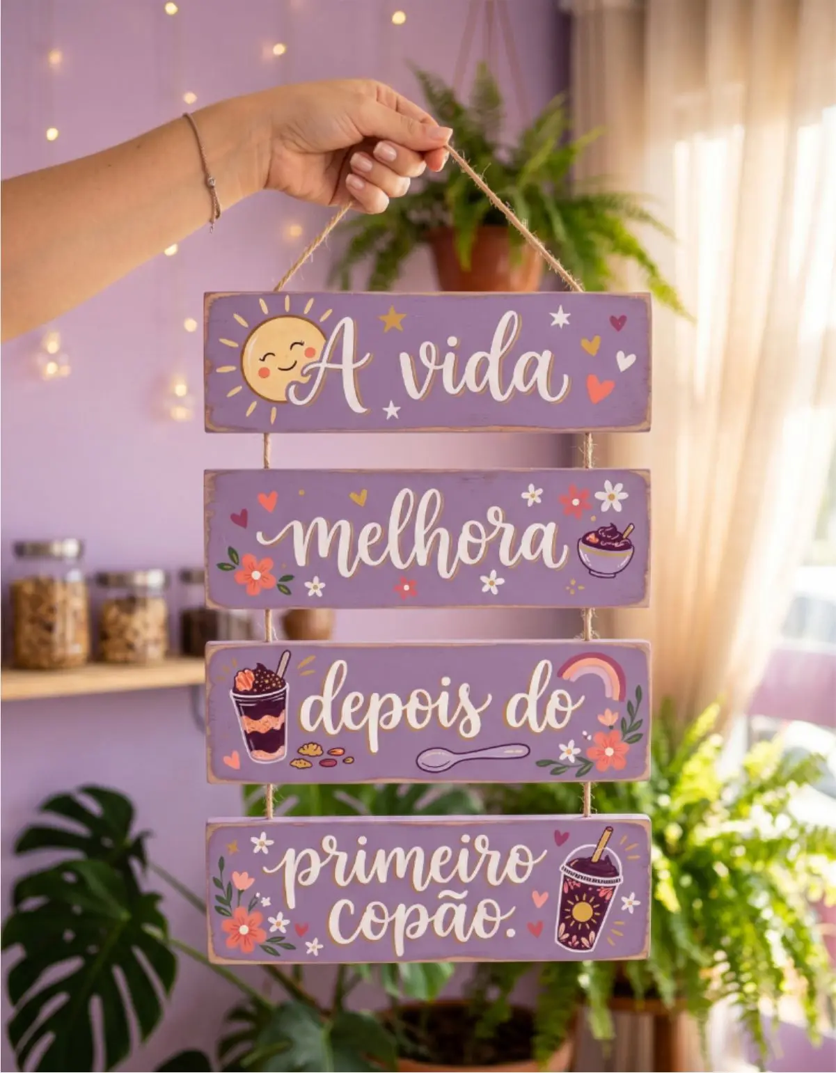 Placa 4 Partes - A vida melhora depois do 1º copão - Imagem 1