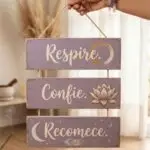 Placa 3 Partes - Respire e Confie