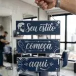 Placa 3 Partes - Seu estilo começa Aqui