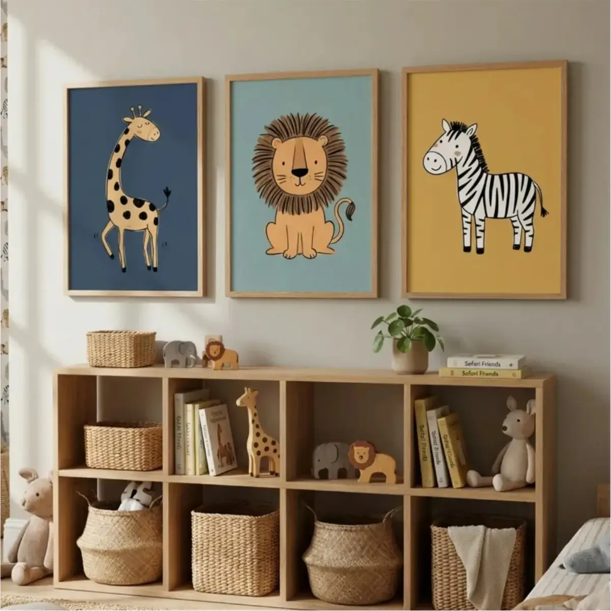 Kit 3 Quadros - Selva infantil - Imagem 1