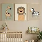 Kit 3 Quadros - Selva Kids
