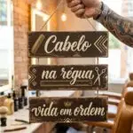 Placa 3 Partes - Cabelo na regua