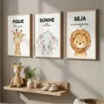 Kit 3 Quadros - sonhe seja fique - selva