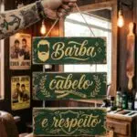 Placa 3 Partes - Barba-Cabelo-Respeito