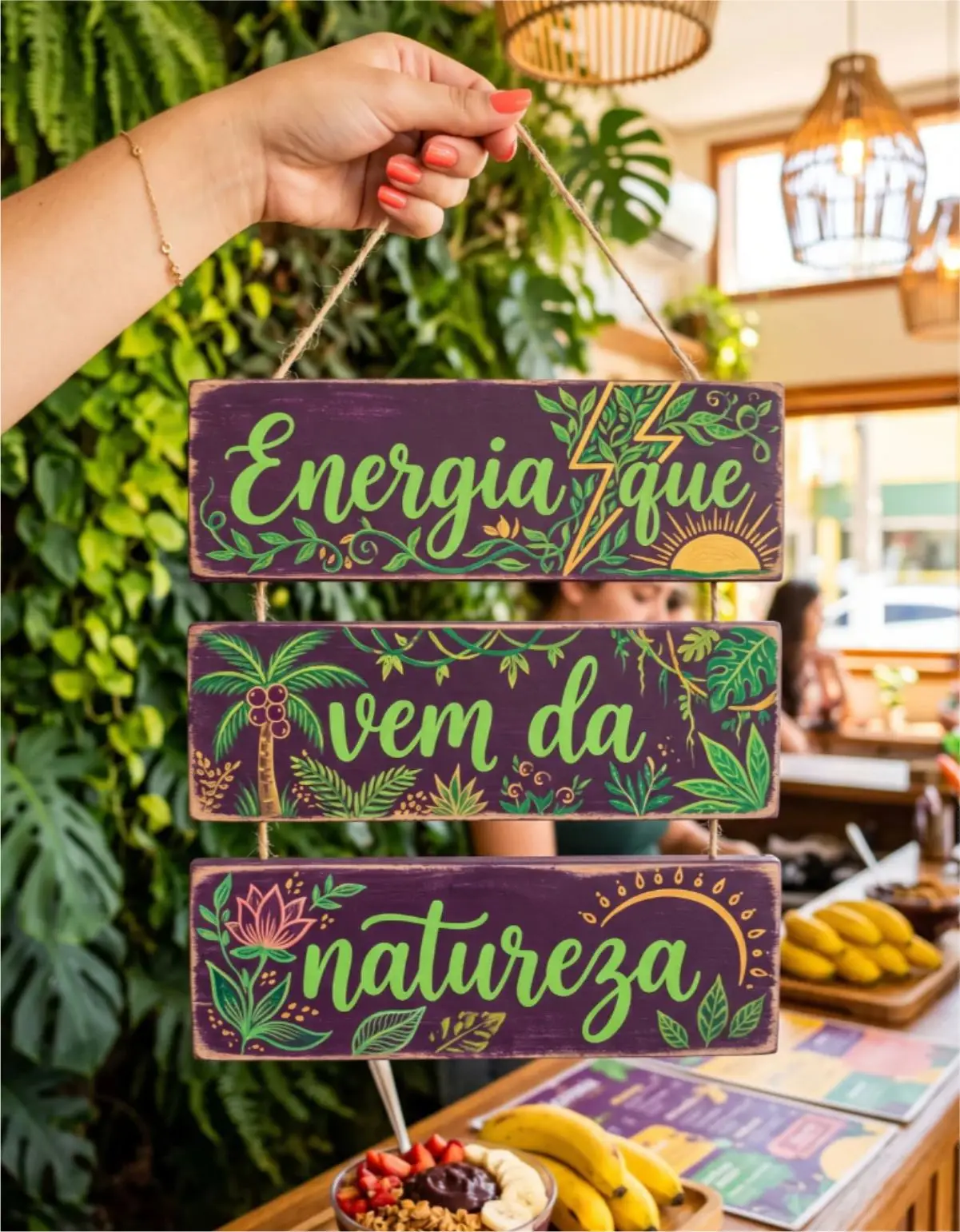 Placa 3 Partes - Energia que vem da Natureza - Imagem 1