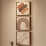 Kit 3 Quadro 20x20 - Boho chic pincelado