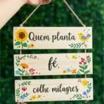 Placa 3 Partes - Quem Planta fé